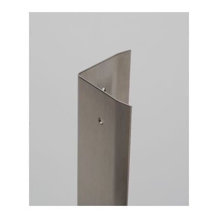 Western Fabricating Llc Western Fabricating 90 Degree SS Corner Guard, 16 Ga, Drilled Holes, Sq Corners, 48"Lx4-1/2"Wx4-1/2"H 45454816_90-degree_square-corner_holes_